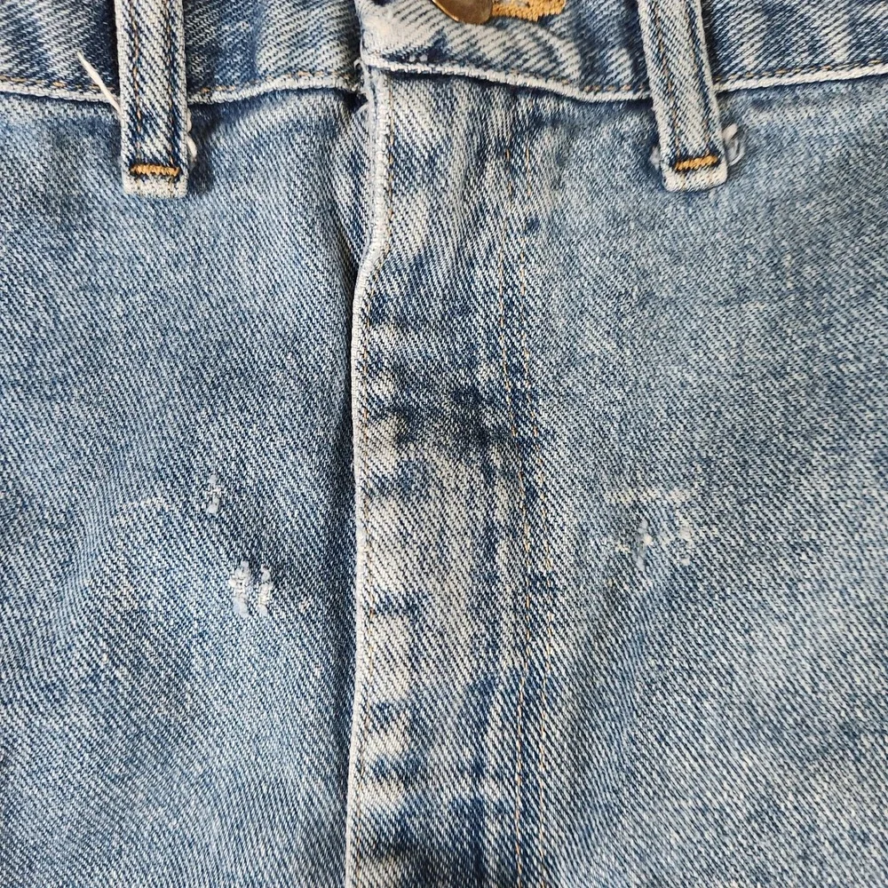Vtg Wrangler Rugged Wear Jeans 46x30 Light Wash‎ Distressed Faded USA Workwear